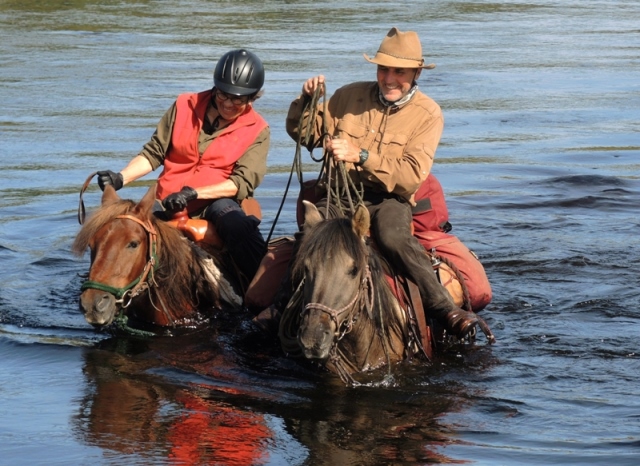 Mongolia Horse Riding Expedition River Crossing