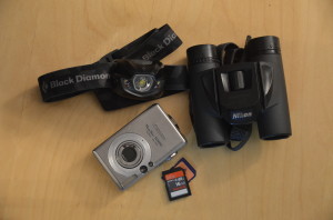camera, headlamp, binoculars, memory card, Gorkhi-Terelj National Park