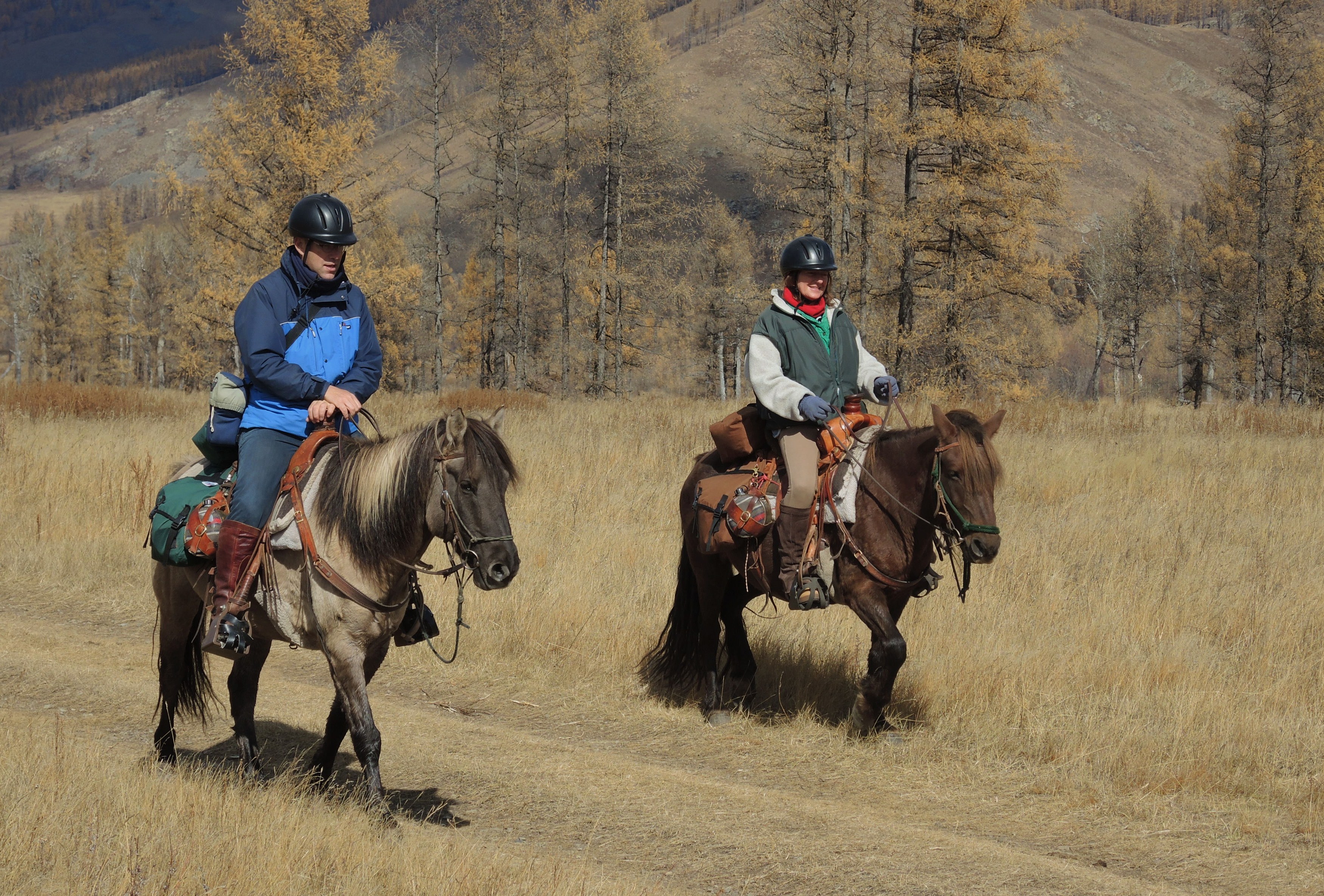 Horseback Riding in Mongolia - Riding Guest speaks