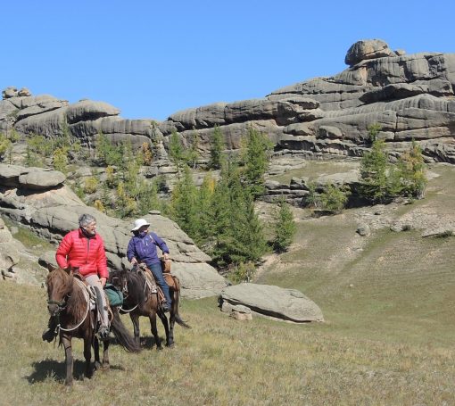 horseback riding in Mongolia's Gorkhi Terelj National Park
