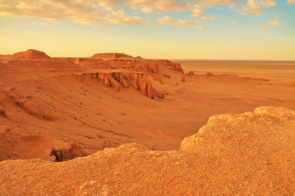 At the Flaming Cliffs in Mongolia's Gobi